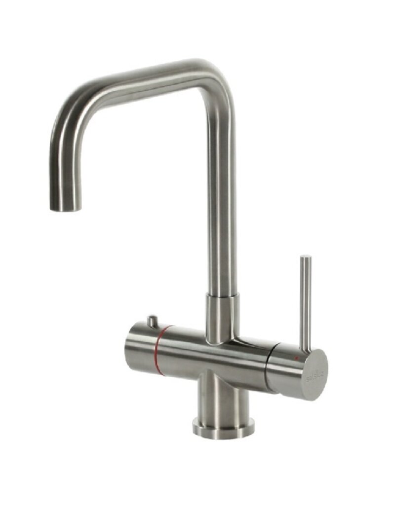 Selsiuz kranen Selsiuz Haaks RVS (Inox) 351219 met Combi (Extra) boiler kokend water kraan