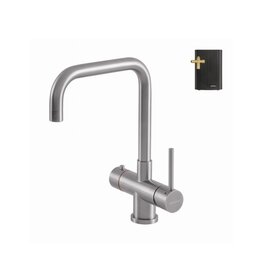 Selsiuz kranen Selsiuz Haaks RVS (Inox) 351219 met Combi (Extra) boiler kokend water kraan