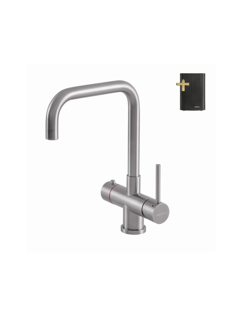 Selsiuz kranen Selsiuz Haaks RVS (Inox) 351219 met Combi (Extra) boiler kokend water kraan