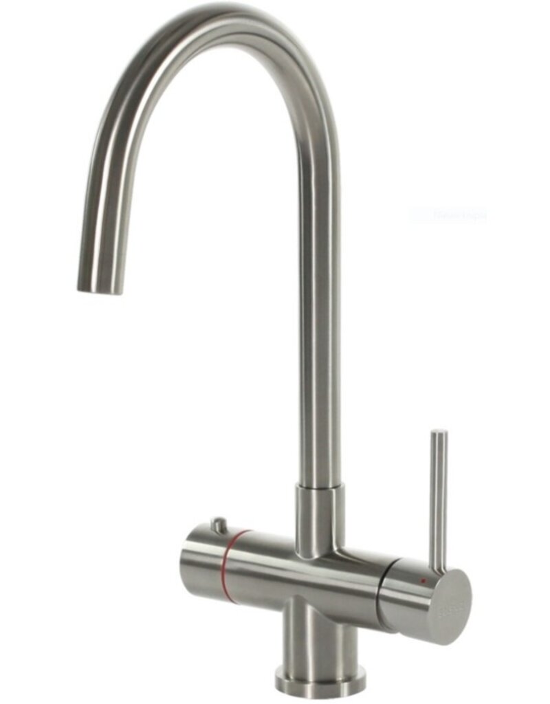 Selsiuz kranen Selsiuz 3 in 1 Rond Inox (RVS) 351207 met Combi (Extra) boiler kokend water kraan