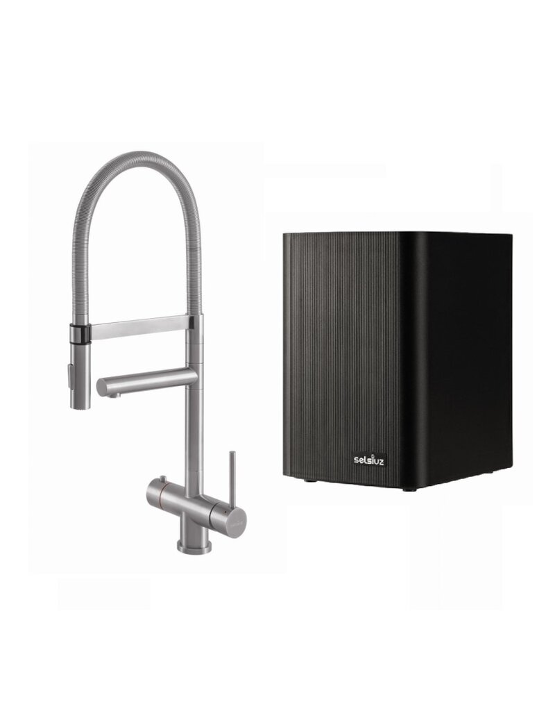 Selsiuz kranen Selsiuz Push & Turn 351224 3-in-1 XL Inox (RVS) met Classic Single Boiler