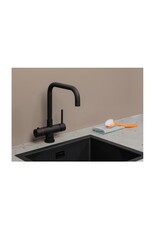 Selsiuz kranen Selsiuz 351214 Push & Turn 3-in-1 Haaks Sturdy Black Zwart met Single boiler