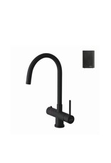 Selsiuz kranen Selsiuz 351202 Push & Turn 3-in-1 Rond Sturdy Black Zwart met Single Boiler