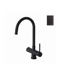 Selsiuz kranen Selsiuz 351202 Push & Turn 3-in-1 Rond Sturdy Black Zwart met Single Boiler