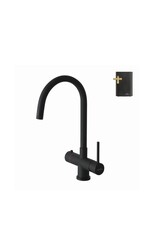 Selsiuz kranen Selsiuz 351208 Push & Turn 3-in-1 Rond Sturdy Black & Boiler Combi (Extra)