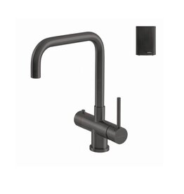Selsiuz kranen Selsiuz 351215 Push & Turn 3-in-1 Haaks Gun Metal met Single Boiler