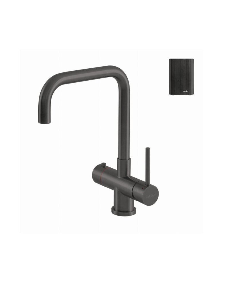 Selsiuz kranen Selsiuz 351215 Push & Turn 3-in-1 Haaks Gun Metal met Single Boiler