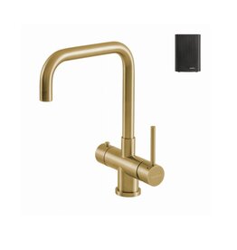Selsiuz kranen Selsiuz 351217 Push & Turn 3-in-1 Haaks Gold met Single Boiler