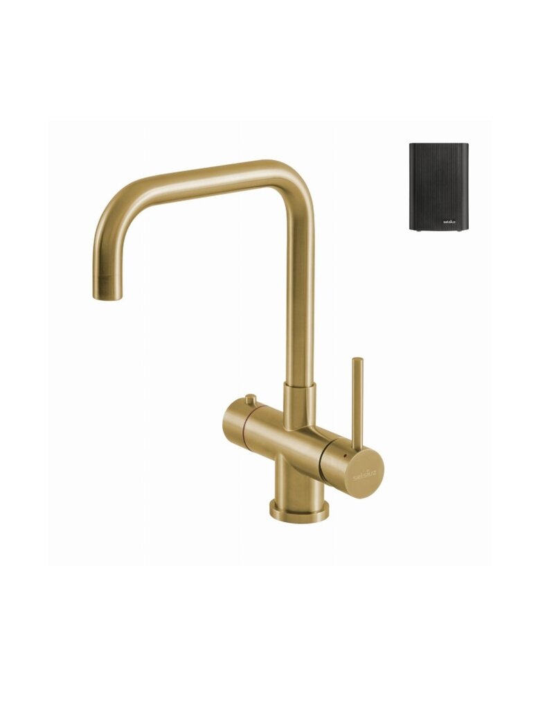 Selsiuz kranen Selsiuz 351217 Push & Turn 3-in-1 Haaks Gold met Single Boiler