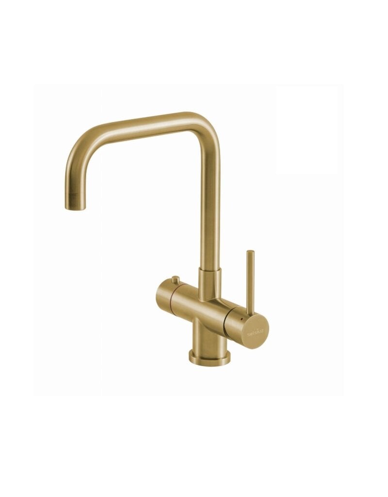 Selsiuz kranen Selsiuz 351217 Push & Turn 3-in-1 Haaks Gold met Single Boiler