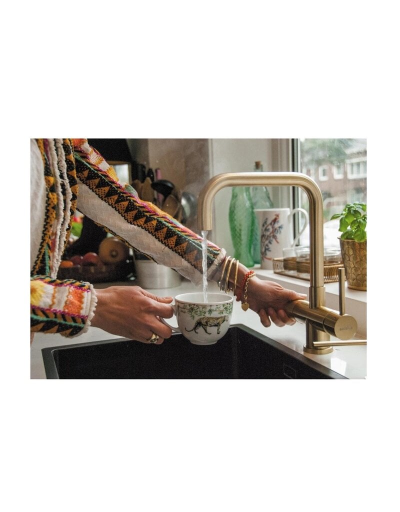 Selsiuz kranen Selsiuz 351217 Push & Turn 3-in-1 Haaks Gold met Single Boiler