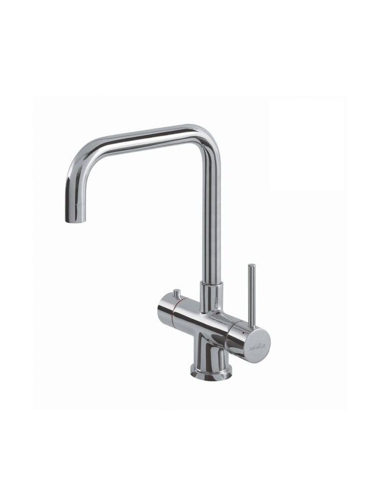 Selsiuz kranen Selsiuz 351212 Push & Turn 3-in-1 Haaks Chrome met Single Boiler