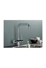 Selsiuz kranen Selsiuz 351212 Push & Turn 3-in-1 Haaks Chrome met Single Boiler