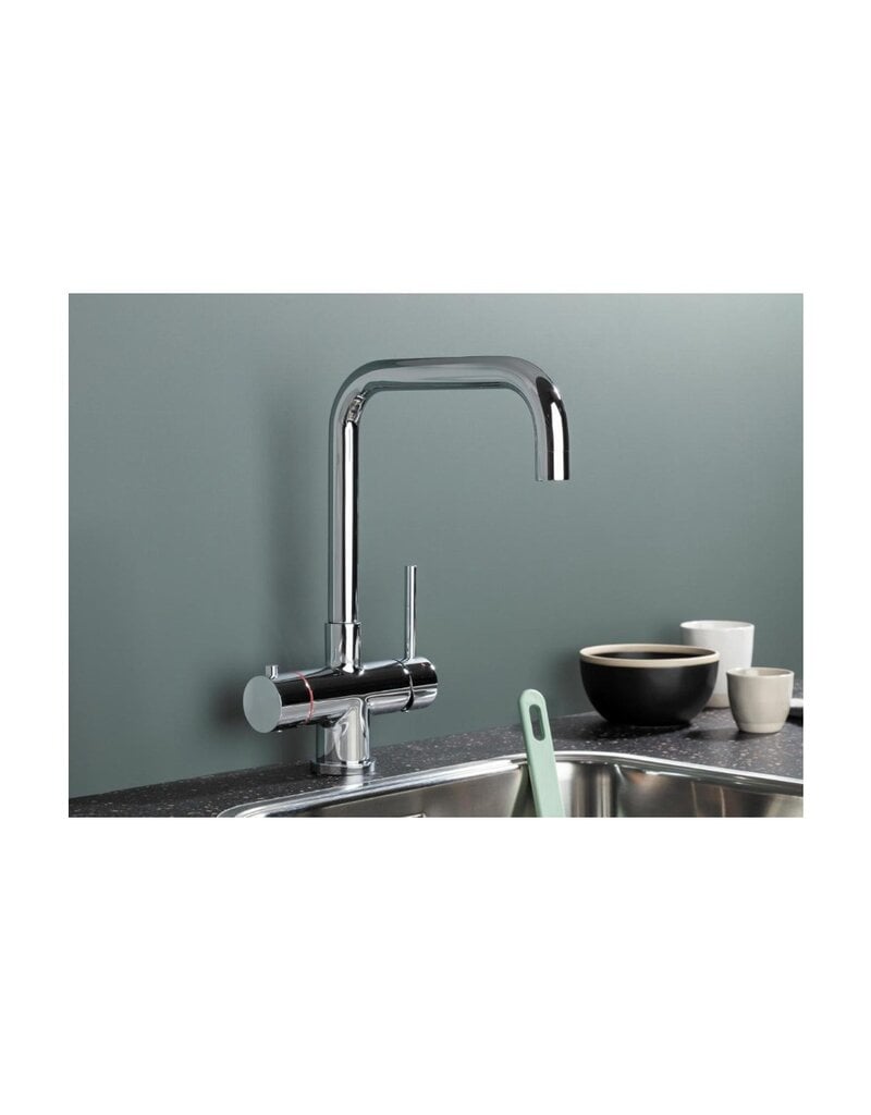 Selsiuz kranen Selsiuz 351212 Push & Turn 3-in-1 Haaks Chrome met Single Boiler