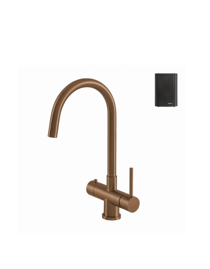 Selsiuz kranen Selsiuz 351204 Push & Turn 3-in-1 Rond Copper Koper met Single Boiler