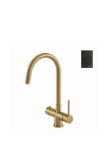 Selsiuz kranen Selsiuz 351205 Push & Turn 3-in-1 Rond Gold Goud met Single Boiler