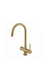 Selsiuz kranen Selsiuz 351205 Push & Turn 3-in-1 Rond Gold Goud met Single Boiler