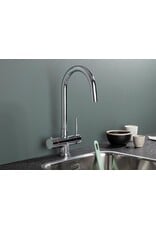 Selsiuz kranen Selsiuz 351200 Push & Turn 3-in-1 Rond Chrome Chroom met Single Boiler