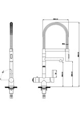 Selsiuz kranen Selsiuz 351227 Push & Turn 3-in-1 XL Gold Goud met Single Boiler