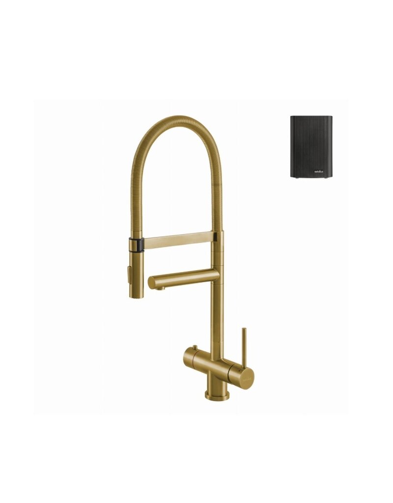 Selsiuz kranen Selsiuz 351227 Push & Turn 3-in-1 XL Gold Goud met Single Boiler
