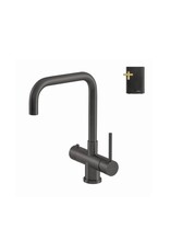 Selsiuz kranen Selsiuz 351221 Push & Turn 3-in-1 Haaks Gun Metal met Combi (Extra) Boiler