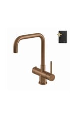 Selsiuz kranen Selsiuz 351222 Push & Turn 3-in-1 Haaks Copper Koper met Combi (Extra) Boiler