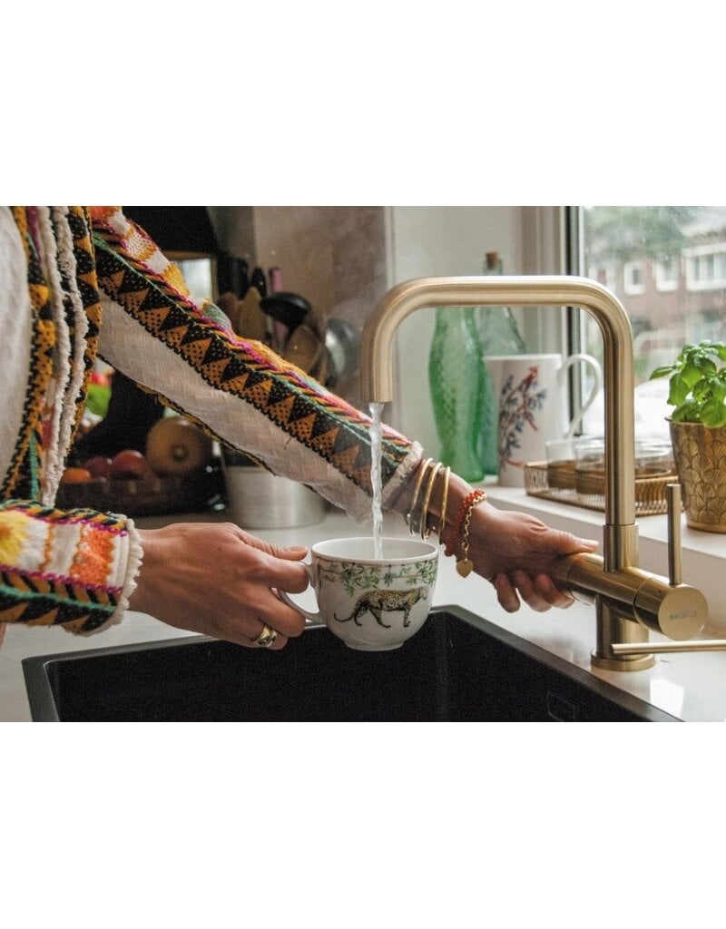 Selsiuz kranen Selsiuz 351223 Push & Turn 3-in-1 Haaks Gold Goud met Combi (Extra) Boiler