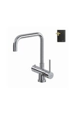 Selsiuz kranen Selsiuz 351218 Push & Turn 3-in-1 Haaks Chrome Chroom met Combi (Extra) Boiler