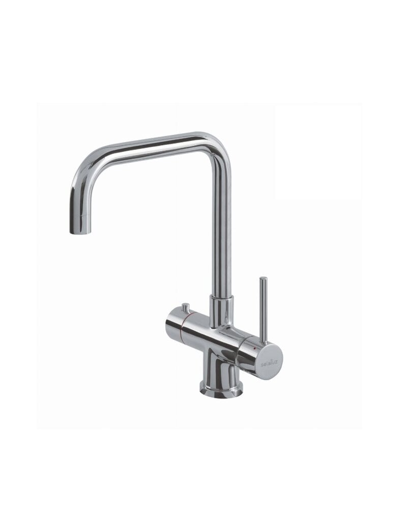 Selsiuz kranen Selsiuz 351218 Push & Turn 3-in-1 Haaks Chrome Chroom met Combi (Extra) Boiler