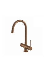 Selsiuz kranen Selsiuz 351210 Push & Turn 3-in-1 Rond Copper Koper met Combi (Extra) Boiler