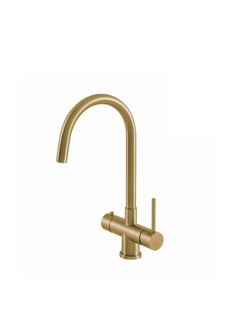 Selsiuz kranen Selsiuz 351211 Push & Turn 3-in-1 Rond Gold Goud met Combi (Extra) Boiler