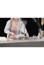 Selsiuz kranen Selsiuz 351211 Push & Turn 3-in-1 Rond Gold Goud met Combi (Extra) Boiler