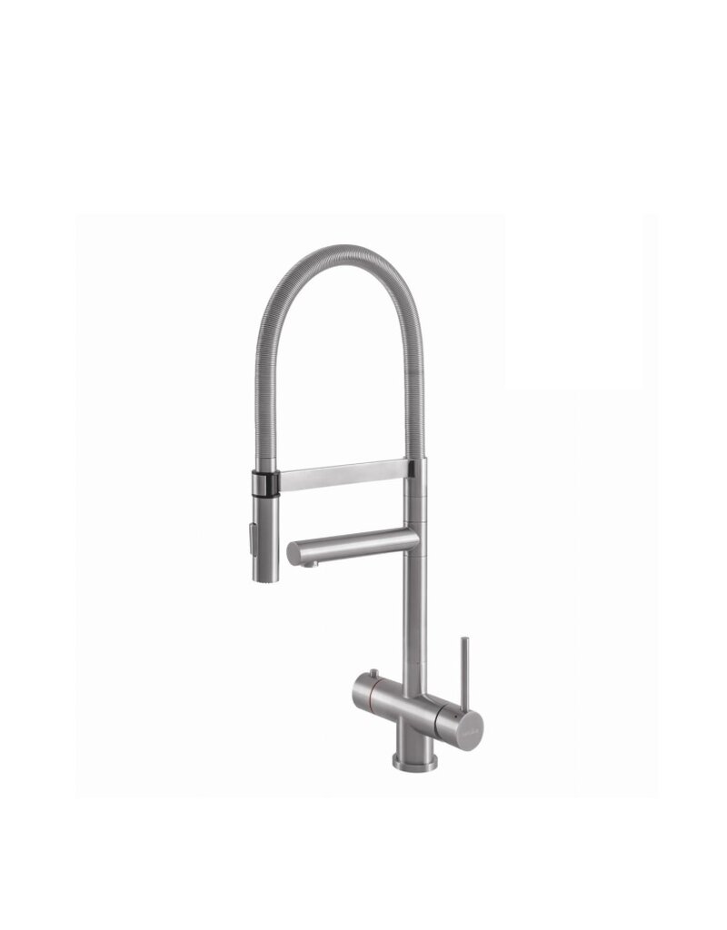 Selsiuz kranen Selsiuz 351228 Push & Turn  3-in-1 XL Inox (RVS) met Combi (Extra) Boiler