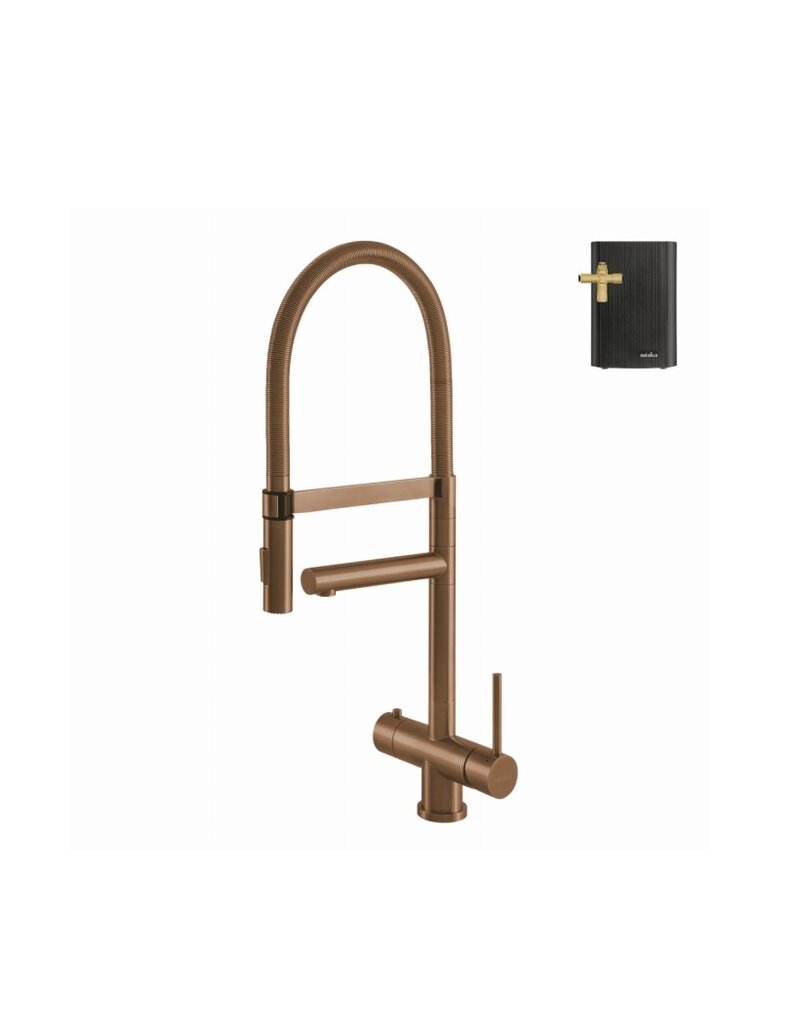 Selsiuz kranen Selsiuz 351230 Push & Turn  3-in-1 XL Copper Koper met Combi (Extra) Boiler