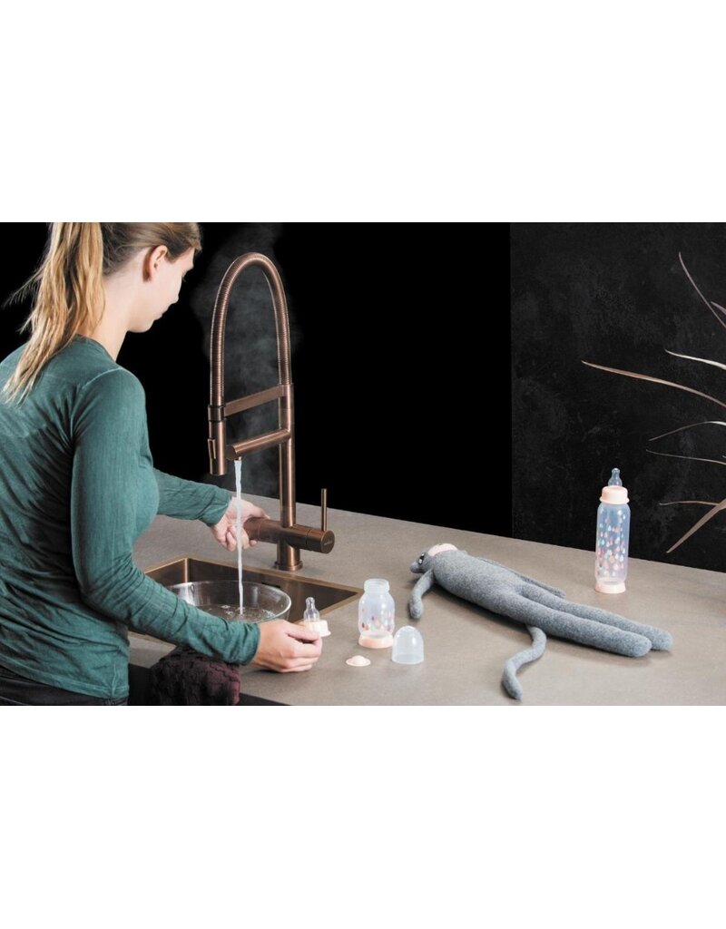 Selsiuz kranen Selsiuz 351230 Push & Turn  3-in-1 XL Copper Koper met Combi (Extra) Boiler