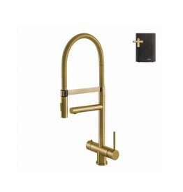 Selsiuz kranen Selsiuz 351231 Push & Turn  3-in-1 XL Gold Goud met Combi (Extra) Boiler