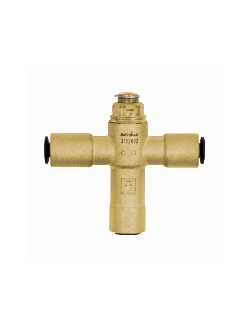 Selsiuz kranen Selsiuz Mengset om van de witte ronde Selsiuz Single boiler een Selsiuz Combi (Extra) boiler te maken