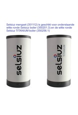 Selsiuz kranen Selsiuz Mengset om van de witte ronde Selsiuz Single boiler een Selsiuz Combi (Extra) boiler te maken