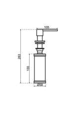 Lanesto Lanesto Zeepdispenser 251370 Recht Patinated Brass