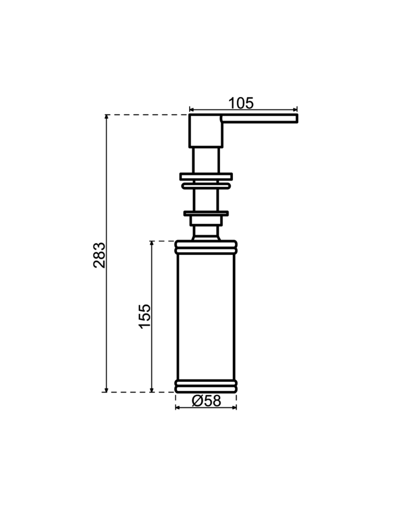 Lanesto Lanesto Zeepdispenser 251370 Recht Patinated Brass