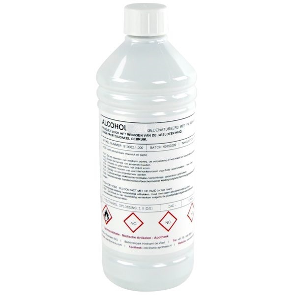 Isopropyl schoonmaak alcohol 1 liter (99,9%)