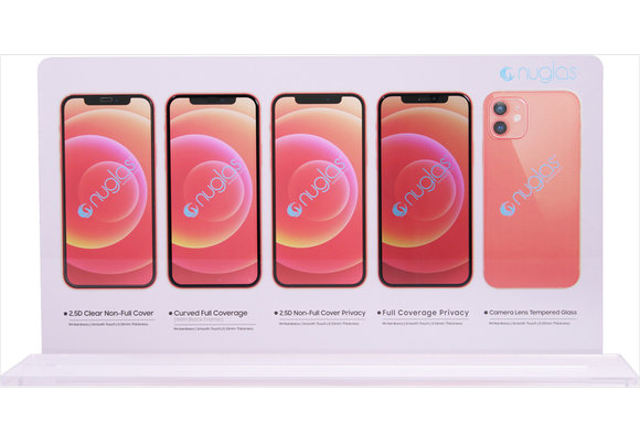 NuGlas balie promotie display met complete screenprotector set