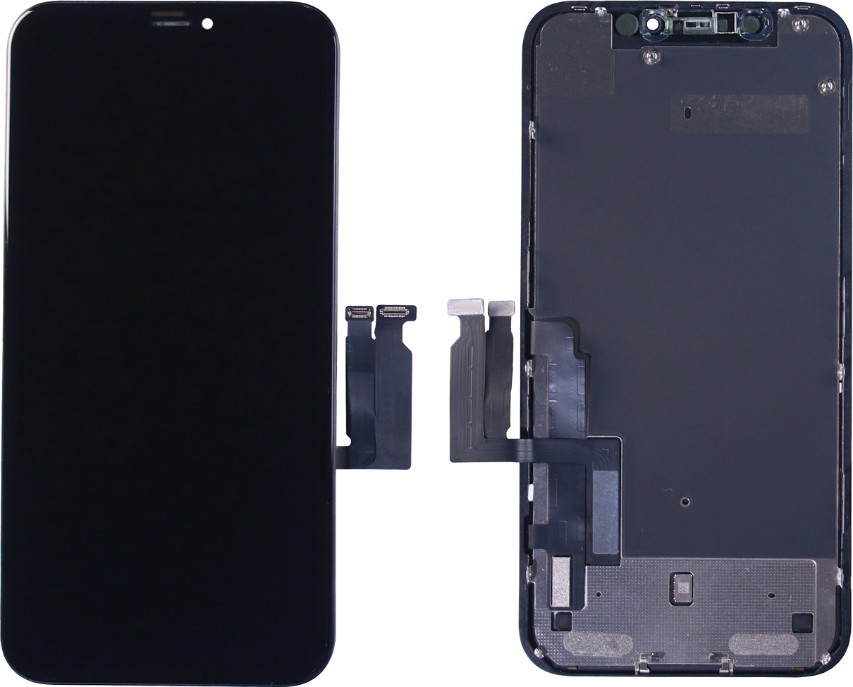 Pulled LCD Display (Toshiba/Sharp C11/F7C/DKH) - Schwarz fur iPhone XR