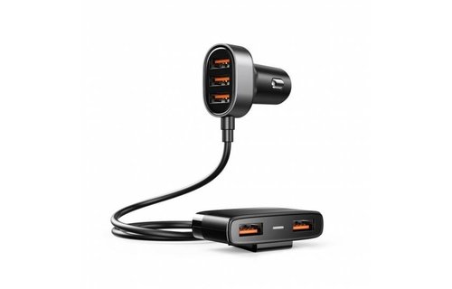 Joyroom Autolader with 5 USB porten (3.0 Quick Charge) - Black