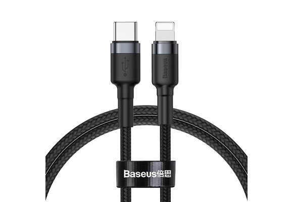 Baseus Cafule Cable Type-C to iP PD 20W 1m Gray+Black