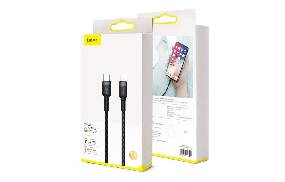 BASEUS: Cafule data kabel 1M - USB-C naar Lightning kabel