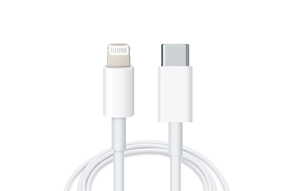 Compatible Lightning to USB-C cable - 1 wither - (round) for Apple