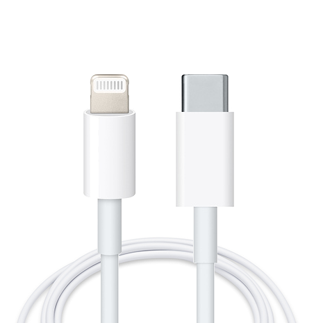 Compatible Lightning to USB-C cable - 1 wither - (round) for Apple