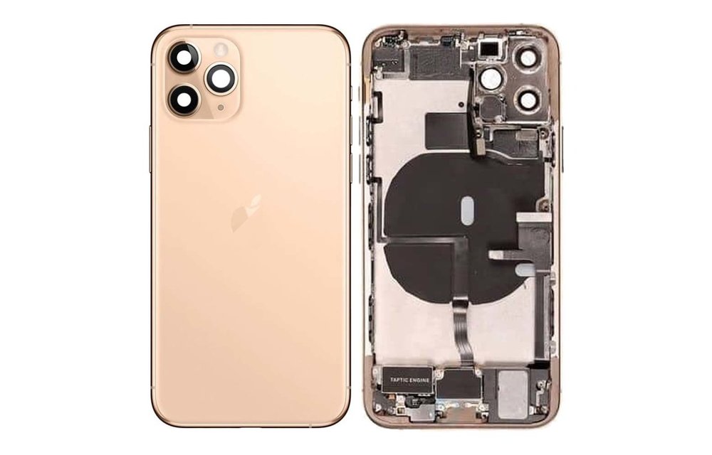 Behuizing volledig gemonteerd - US (A grade) - Goud voor iPhone 11 Pro Max