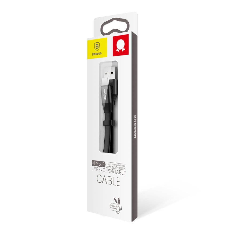 Baseus Nimble USB to Type-C Portable Cable Black 23cm
